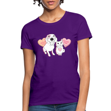 Load image into Gallery viewer, Valentine Hearts Contoured T-Shirt - purple