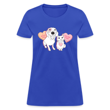 Load image into Gallery viewer, Valentine Hearts Contoured T-Shirt - royal blue
