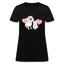 Load image into Gallery viewer, Valentine Hearts Contoured T-Shirt - black