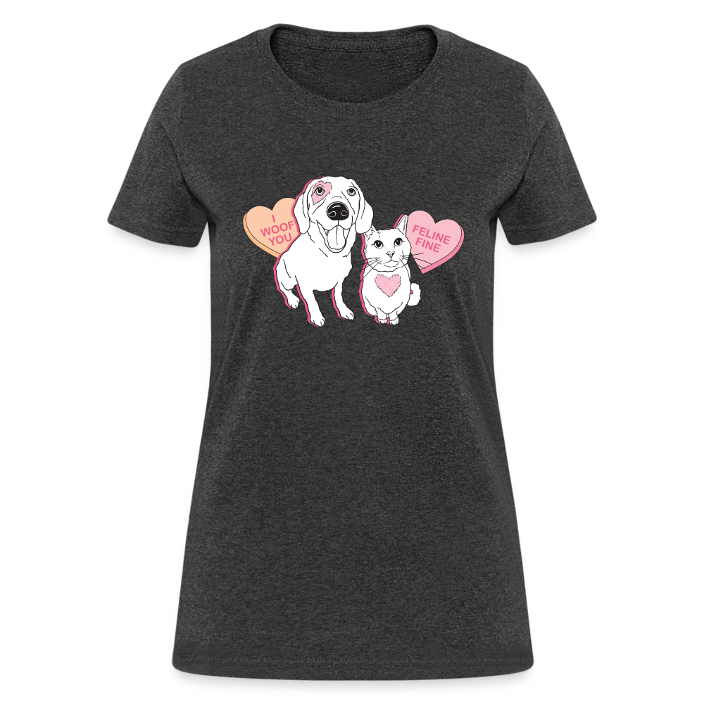 
                  
                    Valentine Hearts Contoured T-Shirt - heather black
                  
                