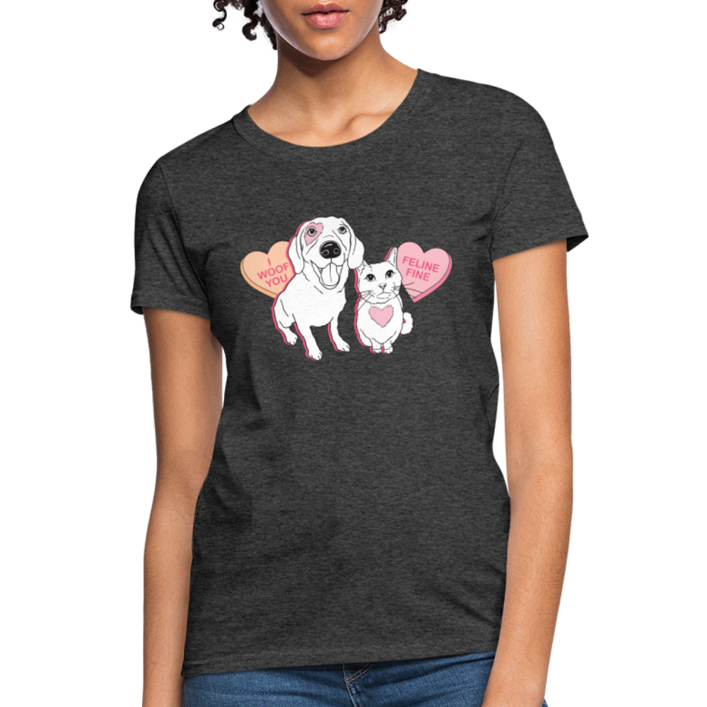 
                  
                    Valentine Hearts Contoured T-Shirt - heather black
                  
                