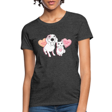 Load image into Gallery viewer, Valentine Hearts Contoured T-Shirt - heather black