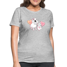 Load image into Gallery viewer, Valentine Hearts Contoured T-Shirt - heather gray