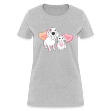 Load image into Gallery viewer, Valentine Hearts Contoured T-Shirt - heather gray