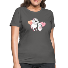 Load image into Gallery viewer, Valentine Hearts Contoured T-Shirt - charcoal