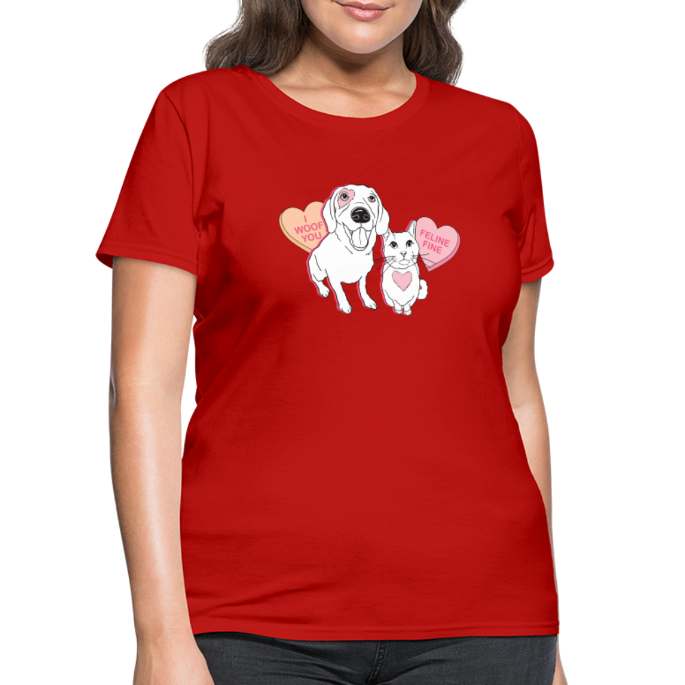
                  
                    Valentine Hearts Contoured T-Shirt - red
                  
                
