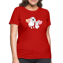 Load image into Gallery viewer, Valentine Hearts Contoured T-Shirt - red