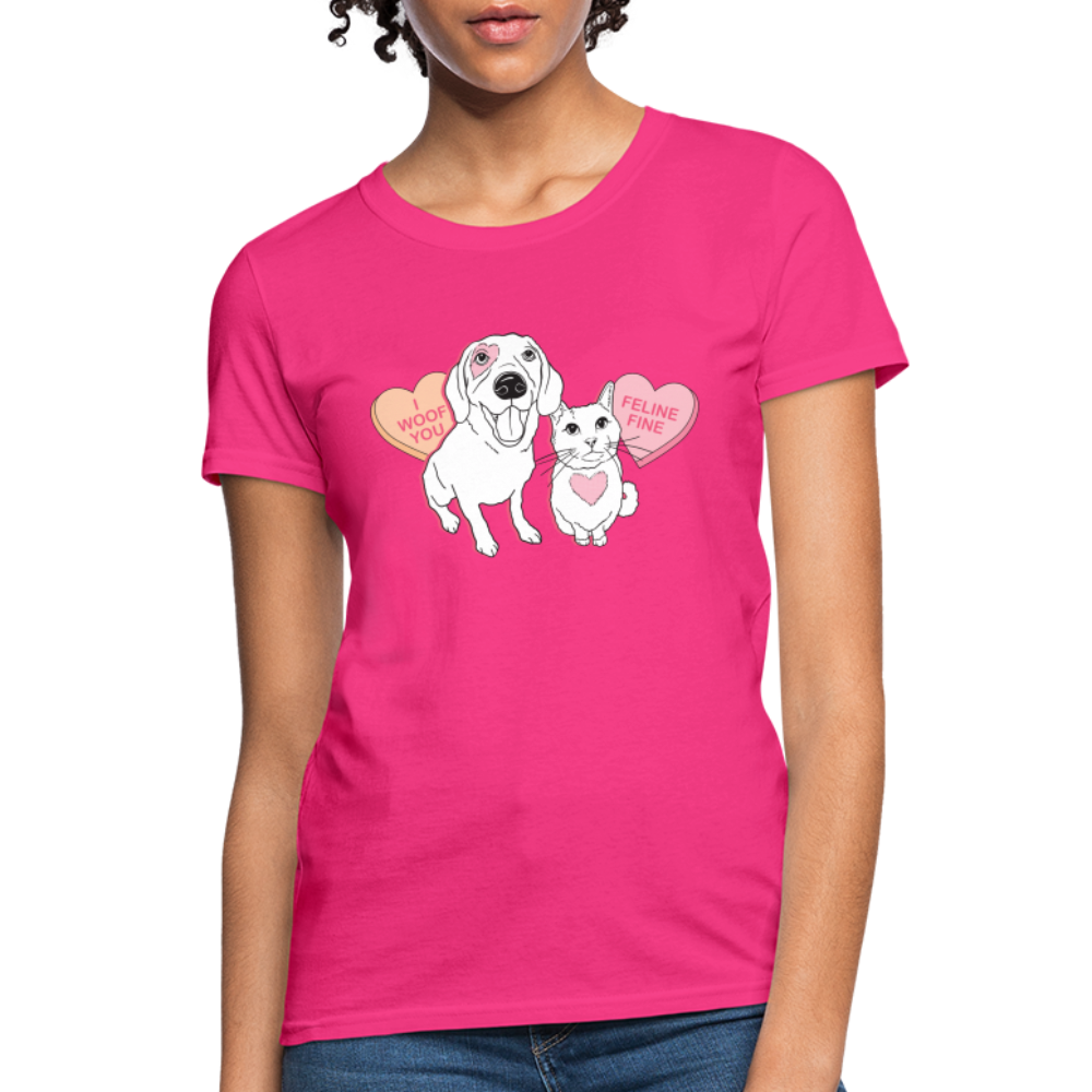 
                  
                    Valentine Hearts Contoured T-Shirt - fuchsia
                  
                