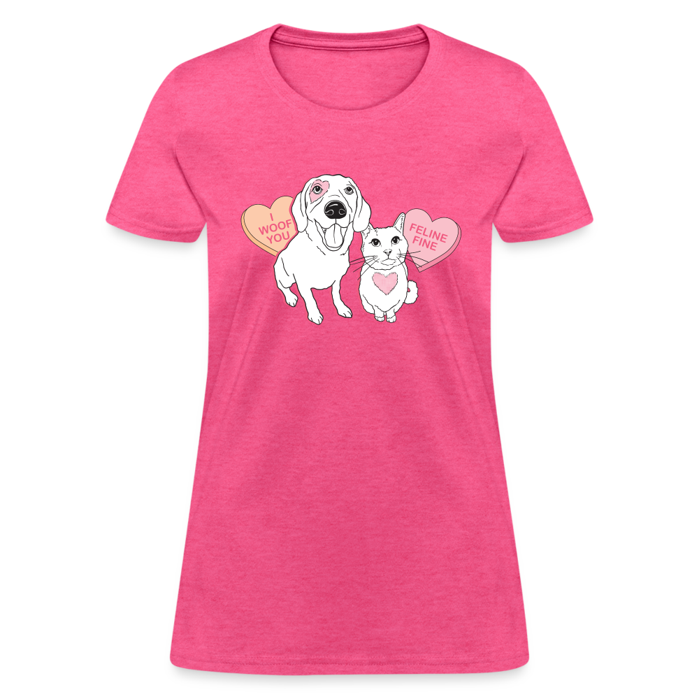 
                  
                    Valentine Hearts Contoured T-Shirt - heather pink
                  
                