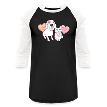 Load image into Gallery viewer, Valentine Hearts Baseball T-Shirt - black/white
