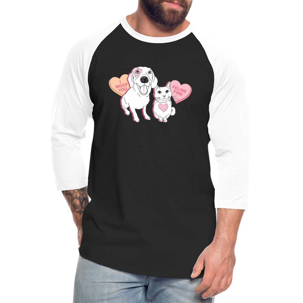 
                  
                    Valentine Hearts Baseball T-Shirt - black/white
                  
                