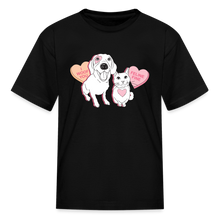 Load image into Gallery viewer, Valentine Hearts Kids&#39; T-Shirt - black