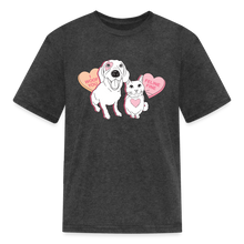 Load image into Gallery viewer, Valentine Hearts Kids&#39; T-Shirt - heather black
