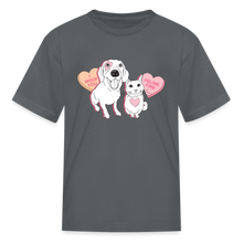 Load image into Gallery viewer, Valentine Hearts Kids&#39; T-Shirt - charcoal