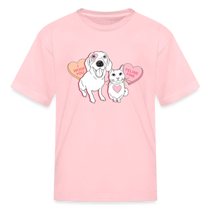 Valentine Hearts Kids' T-Shirt - pink