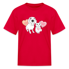 Load image into Gallery viewer, Valentine Hearts Kids&#39; T-Shirt - red