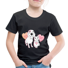 Load image into Gallery viewer, Valentine Hearts Toddler Premium T-Shirt - black