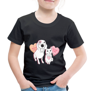 Valentine Hearts Toddler Premium T-Shirt - black