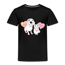 Load image into Gallery viewer, Valentine Hearts Toddler Premium T-Shirt - black