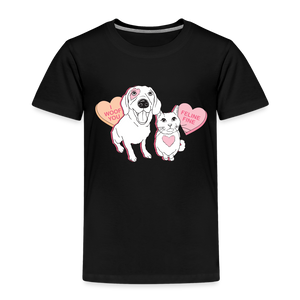 Valentine Hearts Toddler Premium T-Shirt - black