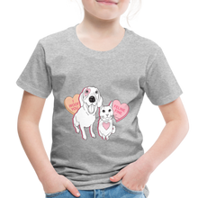 Load image into Gallery viewer, Valentine Hearts Toddler Premium T-Shirt - heather gray