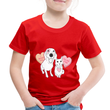 Load image into Gallery viewer, Valentine Hearts Toddler Premium T-Shirt - red