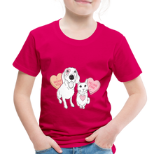Load image into Gallery viewer, Valentine Hearts Toddler Premium T-Shirt - dark pink