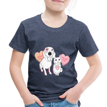 Load image into Gallery viewer, Valentine Hearts Toddler Premium T-Shirt - heather blue