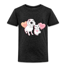 Load image into Gallery viewer, Valentine Hearts Toddler Premium T-Shirt - charcoal grey