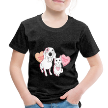 Load image into Gallery viewer, Valentine Hearts Toddler Premium T-Shirt - charcoal grey