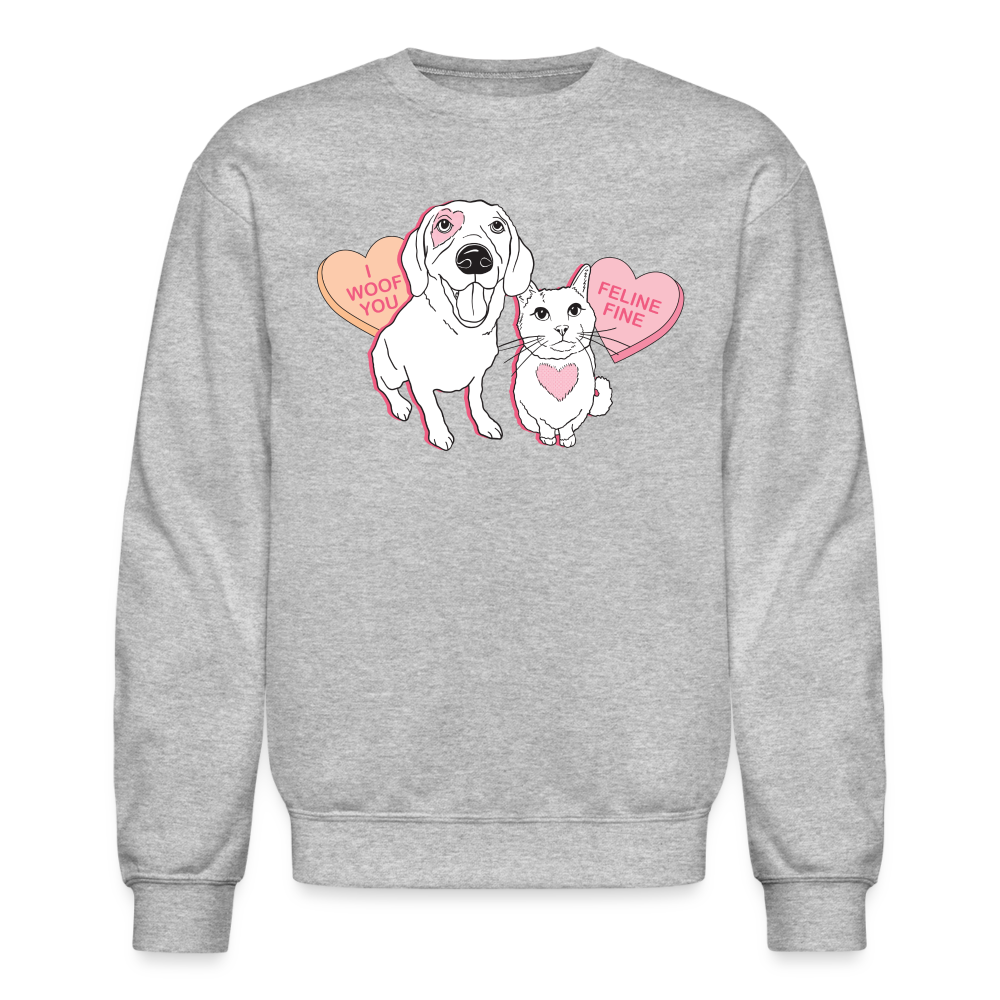 
                  
                    Valentine Hearts Crewneck Sweatshirt - heather gray
                  
                