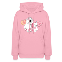 Load image into Gallery viewer, Valentine Hearts Contoured Hoodie - classic pink