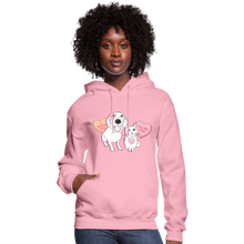 Load image into Gallery viewer, Valentine Hearts Contoured Hoodie - classic pink