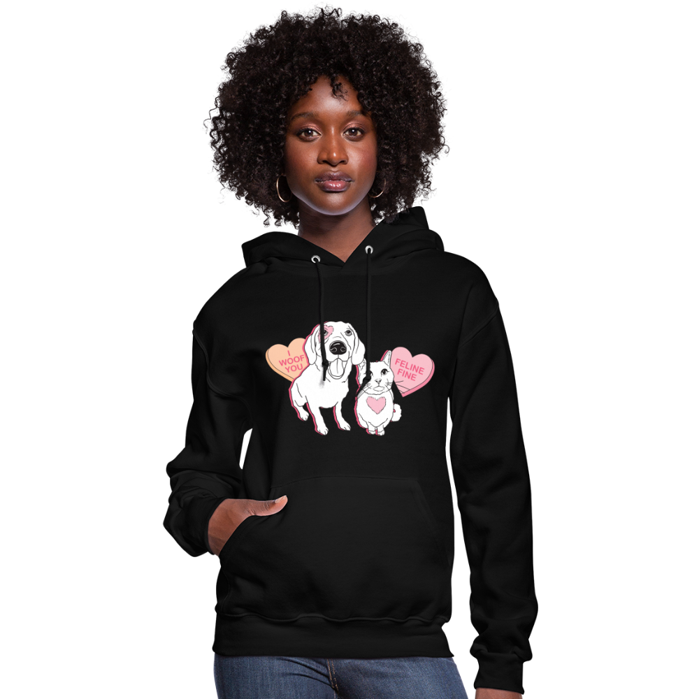 
                  
                    Valentine Hearts Contoured Hoodie - black
                  
                