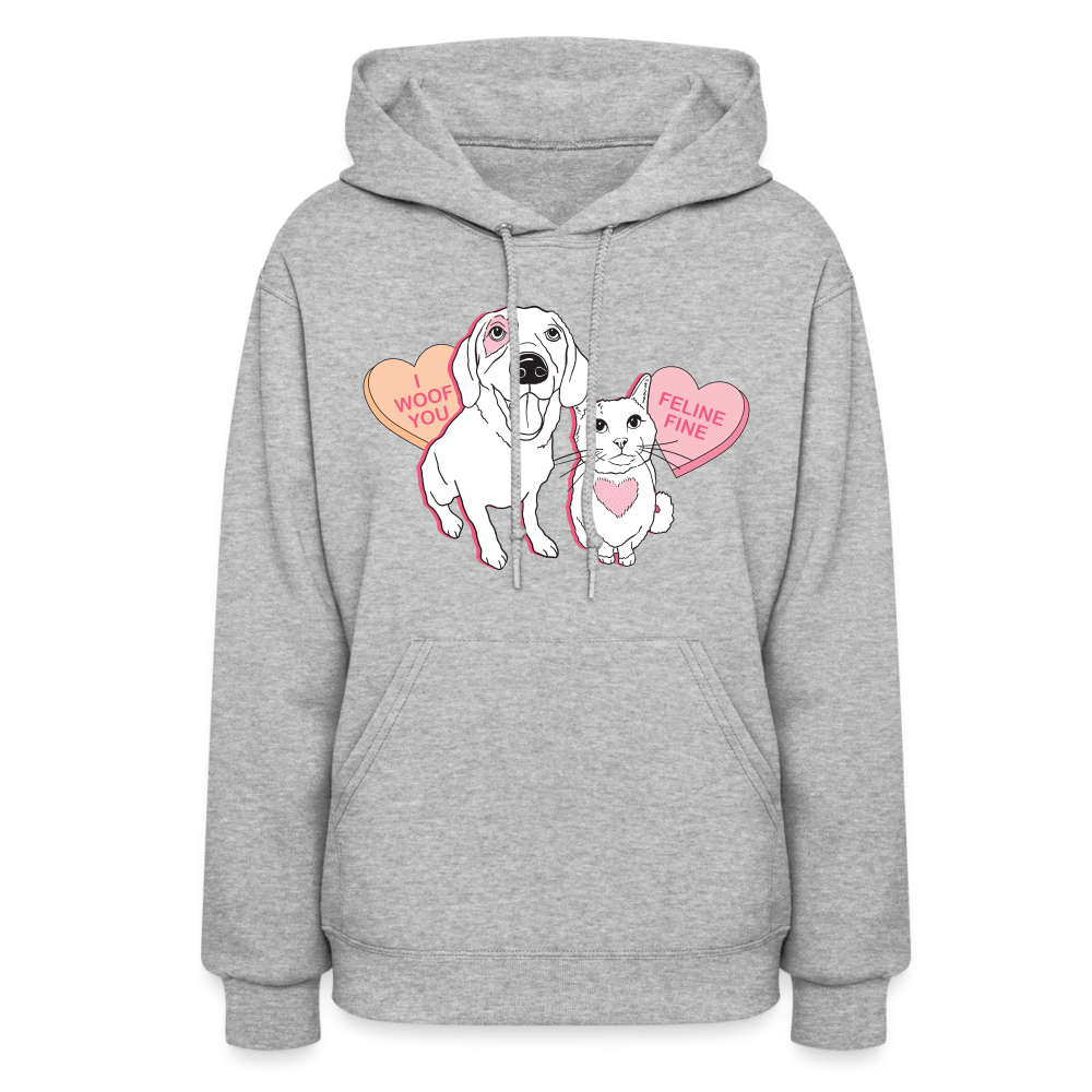 
                  
                    Valentine Hearts Contoured Hoodie - heather gray
                  
                