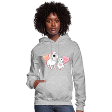 Load image into Gallery viewer, Valentine Hearts Contoured Hoodie - heather gray