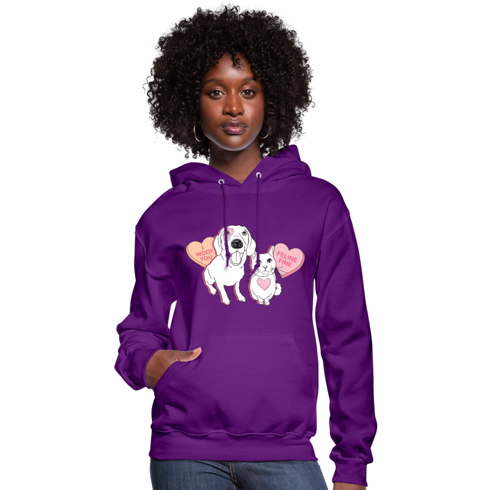 
                  
                    Valentine Hearts Contoured Hoodie - purple
                  
                