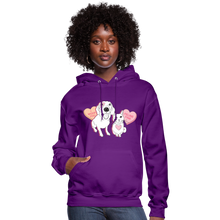 Load image into Gallery viewer, Valentine Hearts Contoured Hoodie - purple