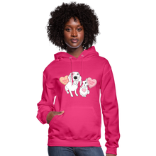 Load image into Gallery viewer, Valentine Hearts Contoured Hoodie - fuchsia