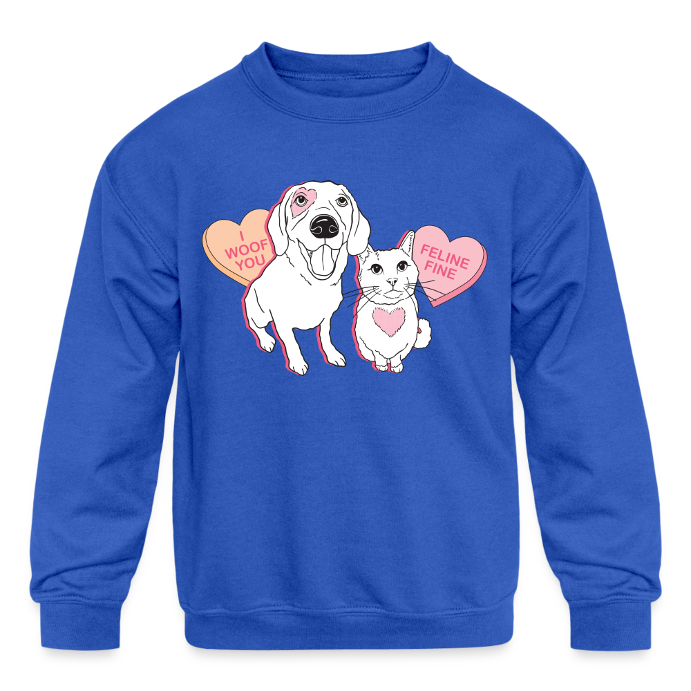 
                  
                    Valentine Hearts Kids' Crewneck Sweatshirt - royal blue
                  
                