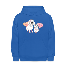 Load image into Gallery viewer, Valentine Hearts Kids&#39; Hoodie - royal blue
