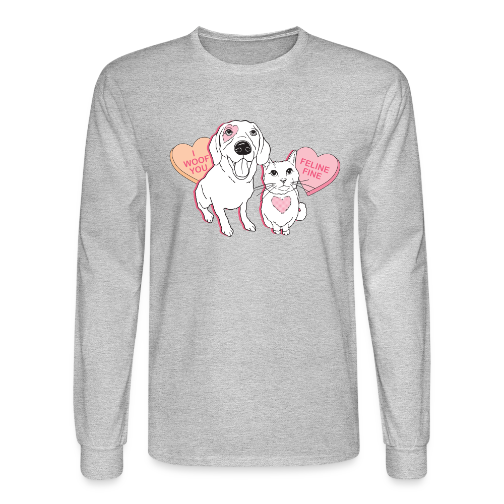 
                  
                    Valentine Hearts Long Sleeve T-Shirt - heather gray
                  
                