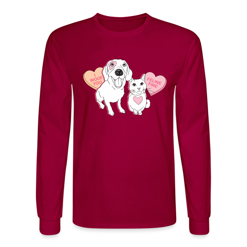 
                  
                    Valentine Hearts Long Sleeve T-Shirt - dark red
                  
                