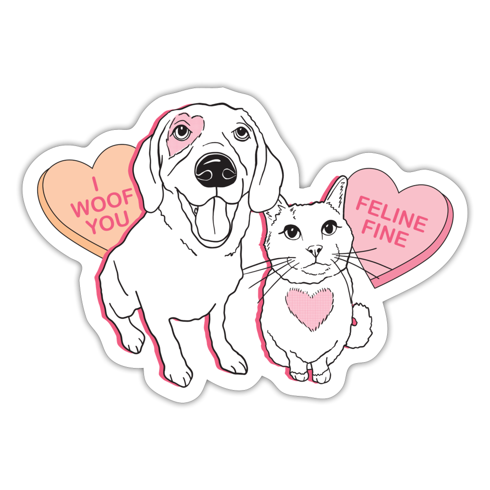 
                  
                    Valentine Hearts Sticker - white matte
                  
                