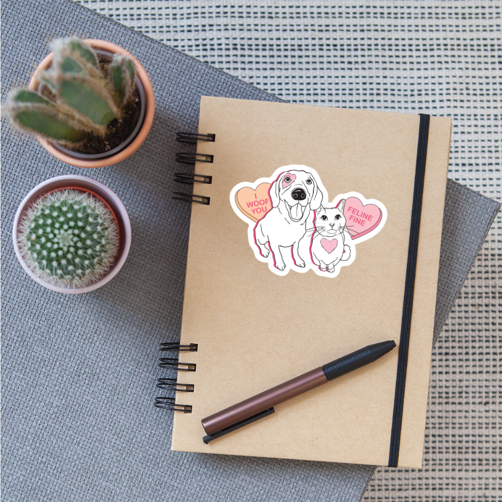 
                  
                    Valentine Hearts Sticker - white matte
                  
                
