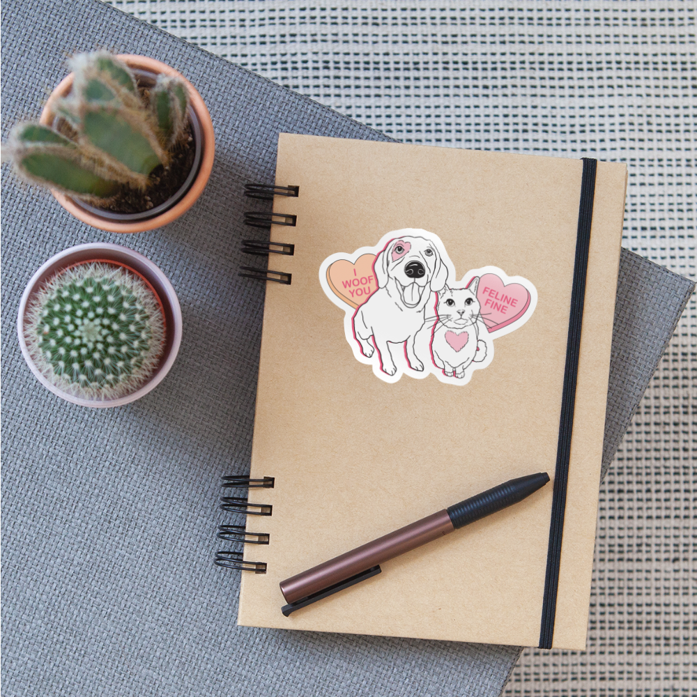 
                  
                    Valentine Hearts Sticker - white glossy
                  
                