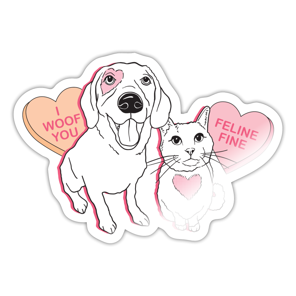 
                  
                    Valentine Hearts Sticker - white glossy
                  
                