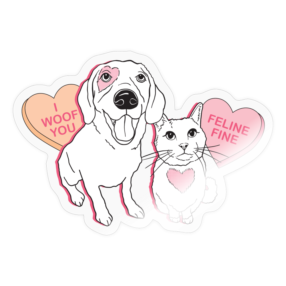 
                  
                    Valentine Hearts Sticker - transparent glossy
                  
                