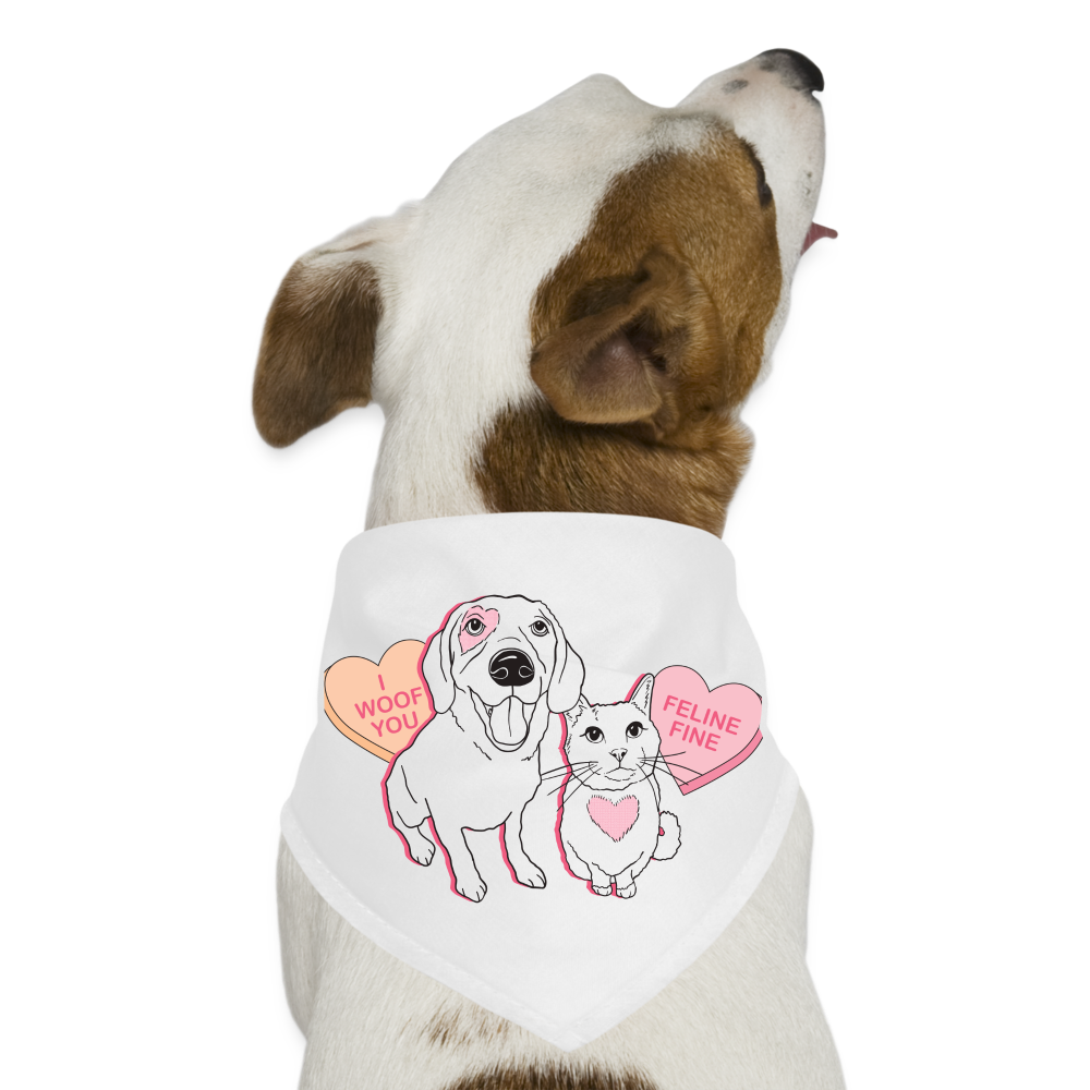 
                  
                    Valentine Hearts Dog Bandana - white
                  
                