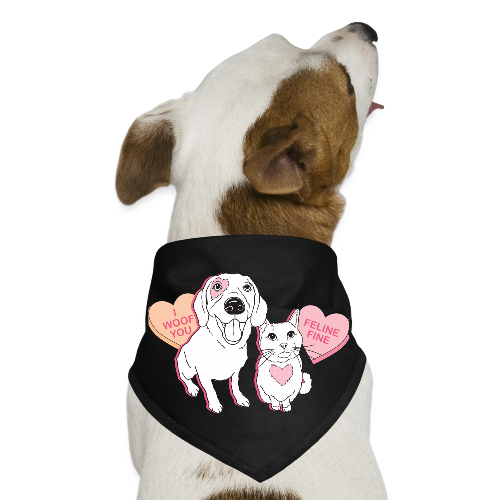 
                  
                    Valentine Hearts Dog Bandana - black
                  
                